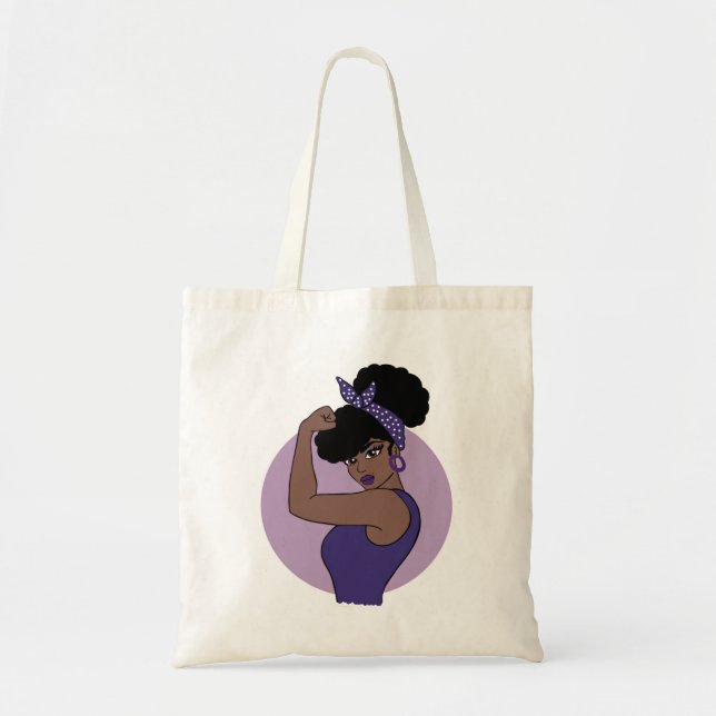Bolsa Tote Saco de Tote de Mulher Negra Forte (Frente)