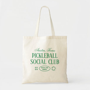 Bolsa Tote Saco de Tote de Pickleball em Verde e Branco