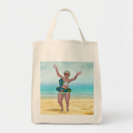 Bolsa Tote Saco de Tote de Praia com Beleza Nativa Engraçada