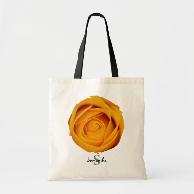 Bolsa Tote Saco de Tote de rosa amarela (Frente)