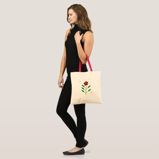 Bolsa Tote saco de tote de starburst floral mínimo (Frente (modelo))