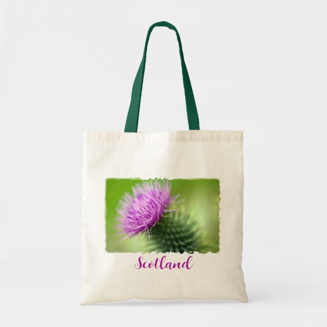 Bolsa Tote Saco de Tote de Thiste Roxo "Scotland" (Frente)