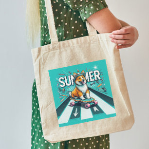 Bolsa Tote Saco de Tote de Verão Feliz Doggo