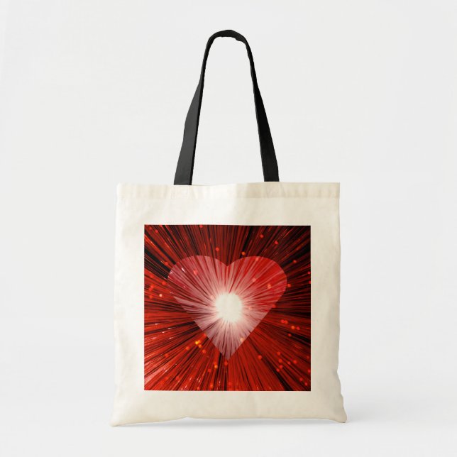 Bolsa Tote Saco de tote do Coração Vermelho (Frente)