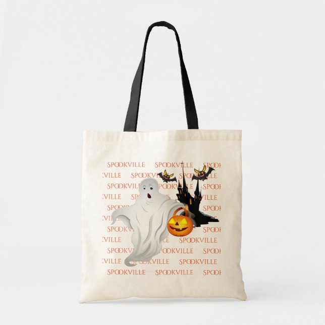 Bolsa Tote Saco de Tote do Halloween Bag-Ghost (Frente)