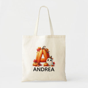 Bolsa Tote Saco de Tote do Halloween Monograma Personalizado