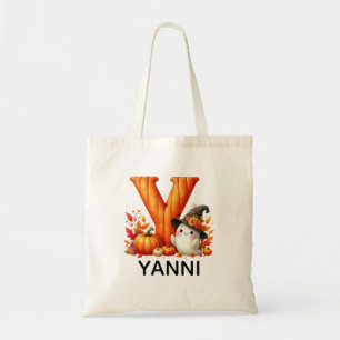 Bolsa Tote Saco de Tote do Halloween Monograma Personalizado