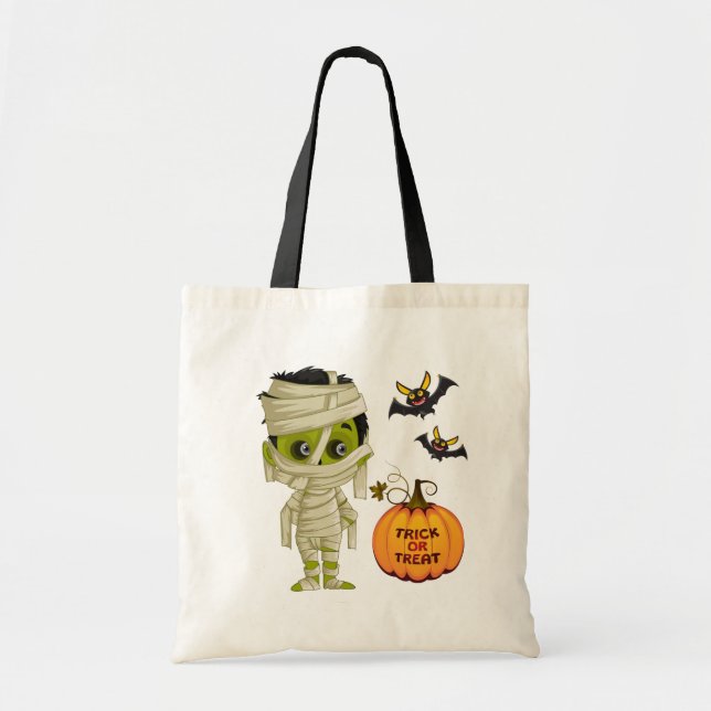 Bolsa Tote Saco de Tote do Menino das Bolas do Halloween (Frente)