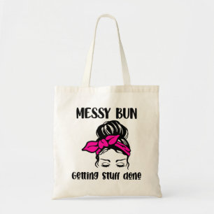 Bolsa Tote Saco de Tote do Messy Bun Hairstyle