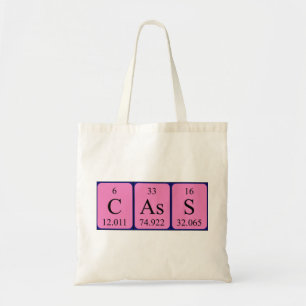 Bolsa Tote Saco de tote do nome da mesa periódica