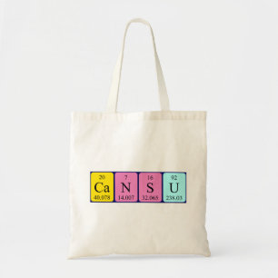 Bolsa Tote Saco de tote do nome da mesa periódica Cansu