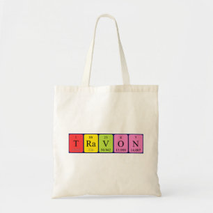 Bolsa Tote Saco de tote do nome da mesa periódica de Travon