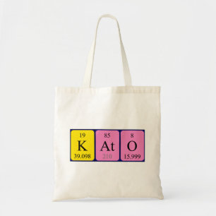 Bolsa Tote Saco de tote do nome da mesa periódica do Kato