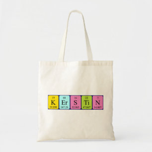 Bolsa Tote Saco de tote do nome da mesa periódica do Kerstin