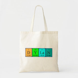 Bolsa Tote Saco de tote do nome da mesa periódica Dylan
