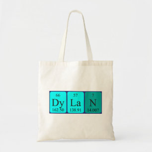 Bolsa Tote Saco de tote do nome da mesa periódica Dylan