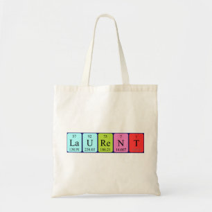Bolsa Tote Saco de tote do nome da mesa periódica Laurent