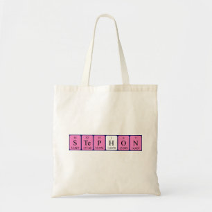 Bolsa Tote Saco de tote do nome da mesa periódica Stephon