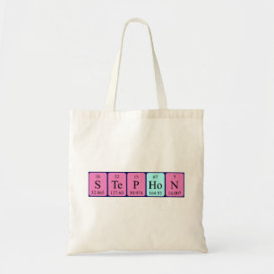 Bolsa Tote Saco de tote do nome da mesa periódica Stephon