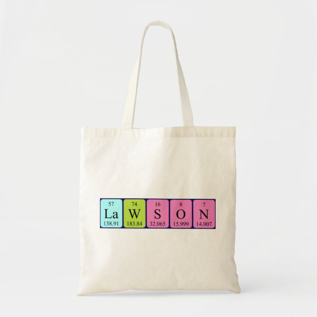 Bolsa Tote Saco de tote do nome periódico da mesa Lawson (Frente)