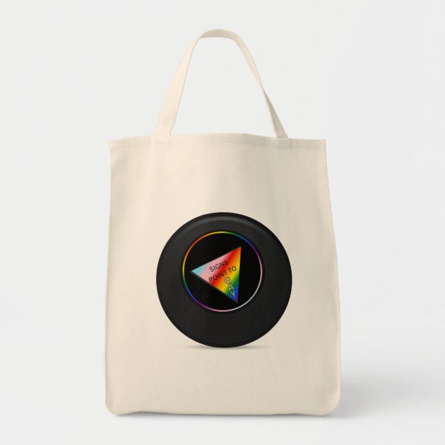 Bolsa Tote Saco de Tote do Orgulho de Bola Magic Oito (Frente)