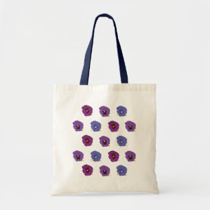 Bolsa Tote Saco de Tote do Padrão de Flor Violet