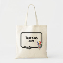 Bolsa Tote Saco de Tote do Quadro Branco, Personalize o seu t