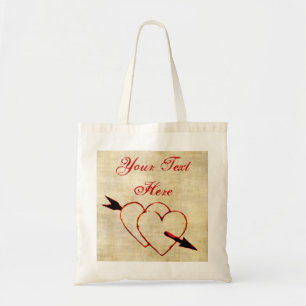 Bolsa Tote Saco de Tote do Vintage Hearts