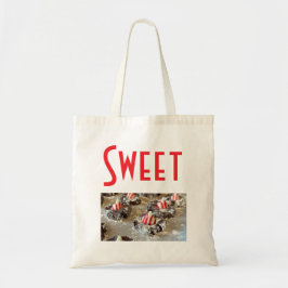 Bolsa Tote Saco de tote doce vermelho com foto de biscoito