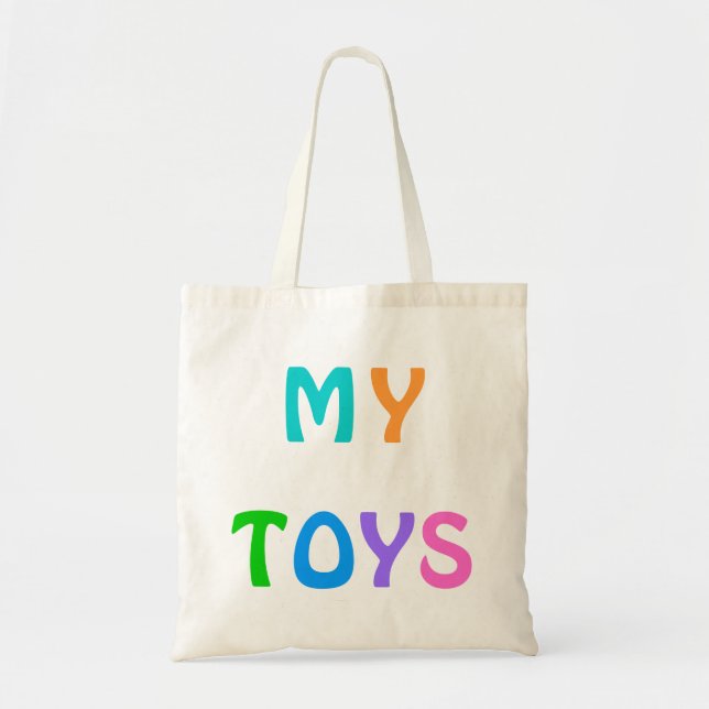 Bolsa Tote Saco de Tote dos MEUS BRINQUEDOS para Bebês (Frente)