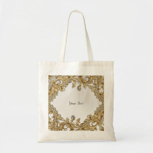 Bolsa Tote Saco de Tote Dourado Decorativo
