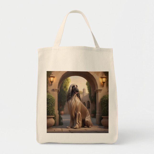 Bolsa Tote Saco de Tote Elegante de Grocery Hound Afegão (Frente)