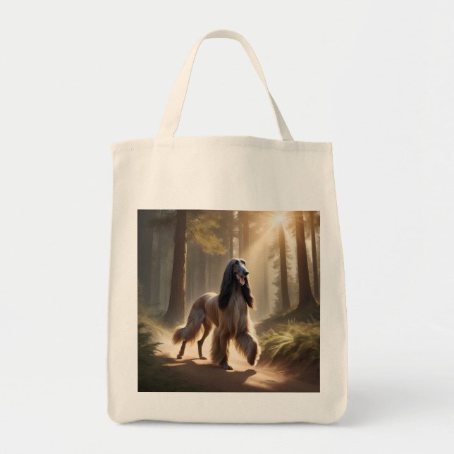Bolsa Tote Saco de Tote Elegante de Grocery Hound Afegão (Frente)