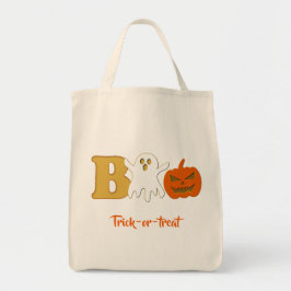 Bolsa Tote Saco de Tote Engraçado de Boo Halloween