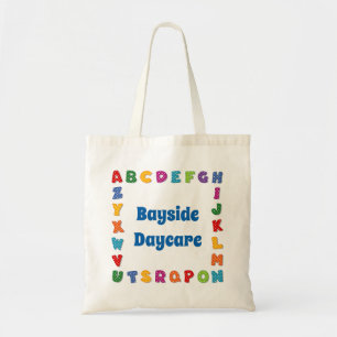 Bolsa Tote Saco de Tote Escolar com Alfabeto de Bolinhas Bril