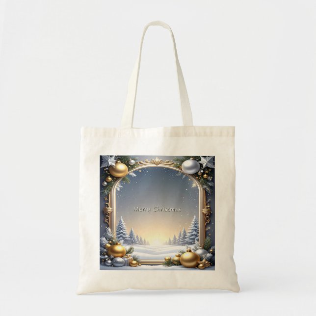 Bolsa Tote Saco de Tote Feriado de Natal (Frente)