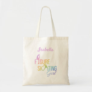 Bolsa Tote Saco de tote Figura patinando arco-íris