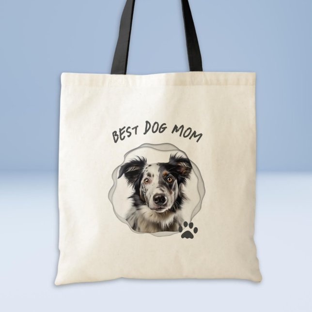 Bolsa Tote Saco de Tote Fotográfica da Mãe de Cachorro (Criador carregado)