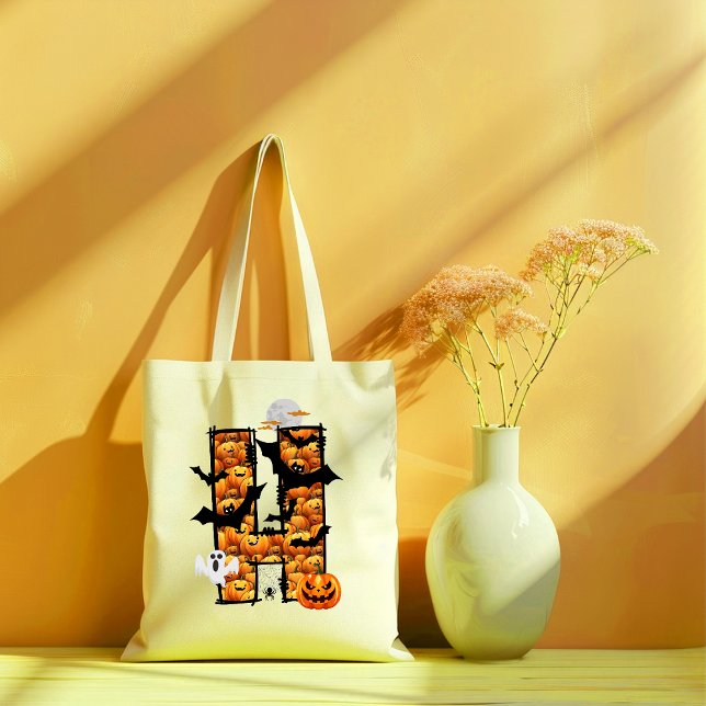 Bolsa Tote Saco de tote H da letra estética das bruxas (Halloween aesthetic doodle letter H tote bag)