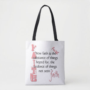 Bolsa Tote Saco de Tote, Hebrews 11:1 Passagem