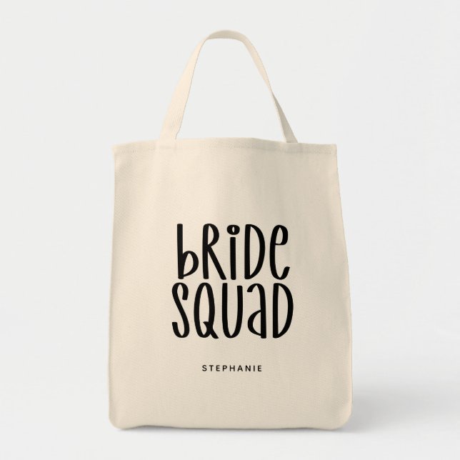 Bolsa Tote Saco de Tote Mínimo do Esquadrão Personalizado (Frente)