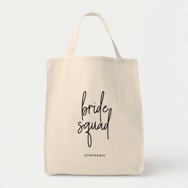 Bolsa Tote Saco de Tote Mínimo do Esquadrão Personalizado (Frente)