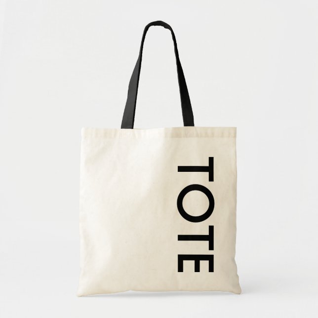BOLSA TOTE SACO DE TOTE NATURAL E PRETO (Frente)