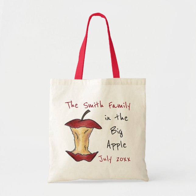 Bolsa Tote Saco de Tote NYC da Apple Big Apple Trip Personali (Frente)