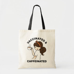 Bolsa Tote Saco de Tote Personalizado Cafeinado e Vacinado