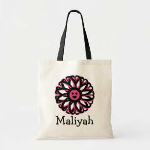 Bolsa Tote Saco de Tote Personalizado de Flor Rosa Maliyah