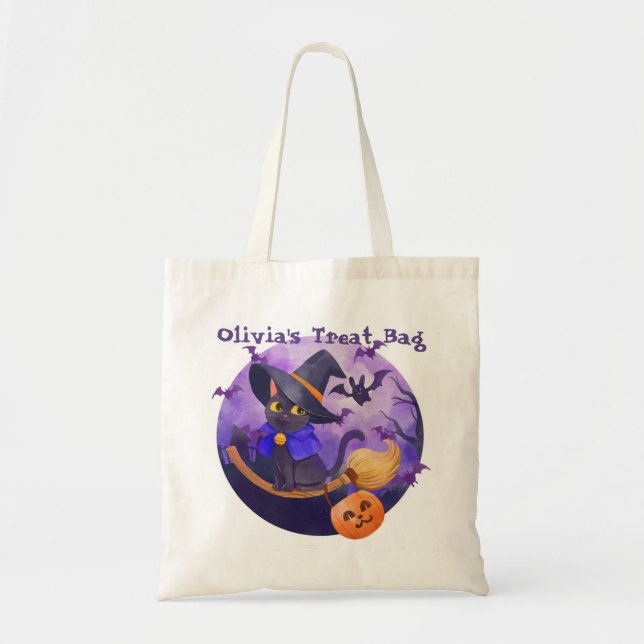 Bolsa Tote Saco de Tote Personalizado do Halloween (Frente)