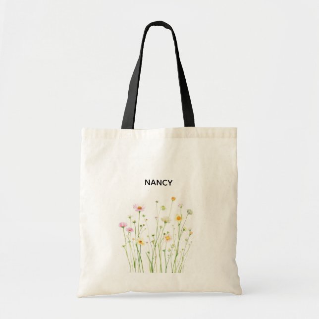 Bolsa Tote Saco de Tote Russo de Flor Selvagem (Frente)