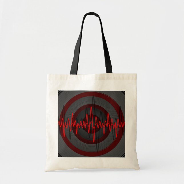 Bolsa Tote Saco de tote vermelho escuro (Frente)