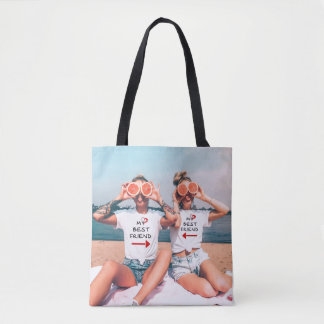 Bolsa Tote Saco de Transporte de Amizade com Foto Personaliza